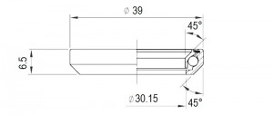 FSA TH-870G-RS ACB 45°x45° 1-1/8 MR123-OD 39 drop in headset